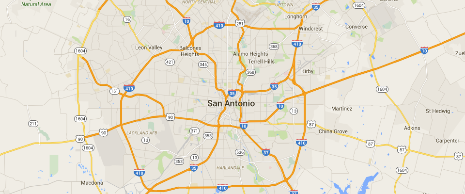 San Antonio Disposal Dumpster Rental Service Area Map